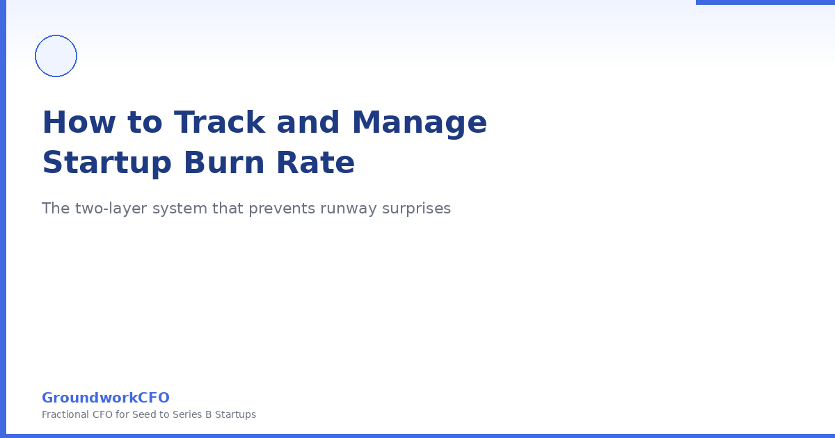 How to Track and Manage Startup Burn Rate: The Two-Layer System